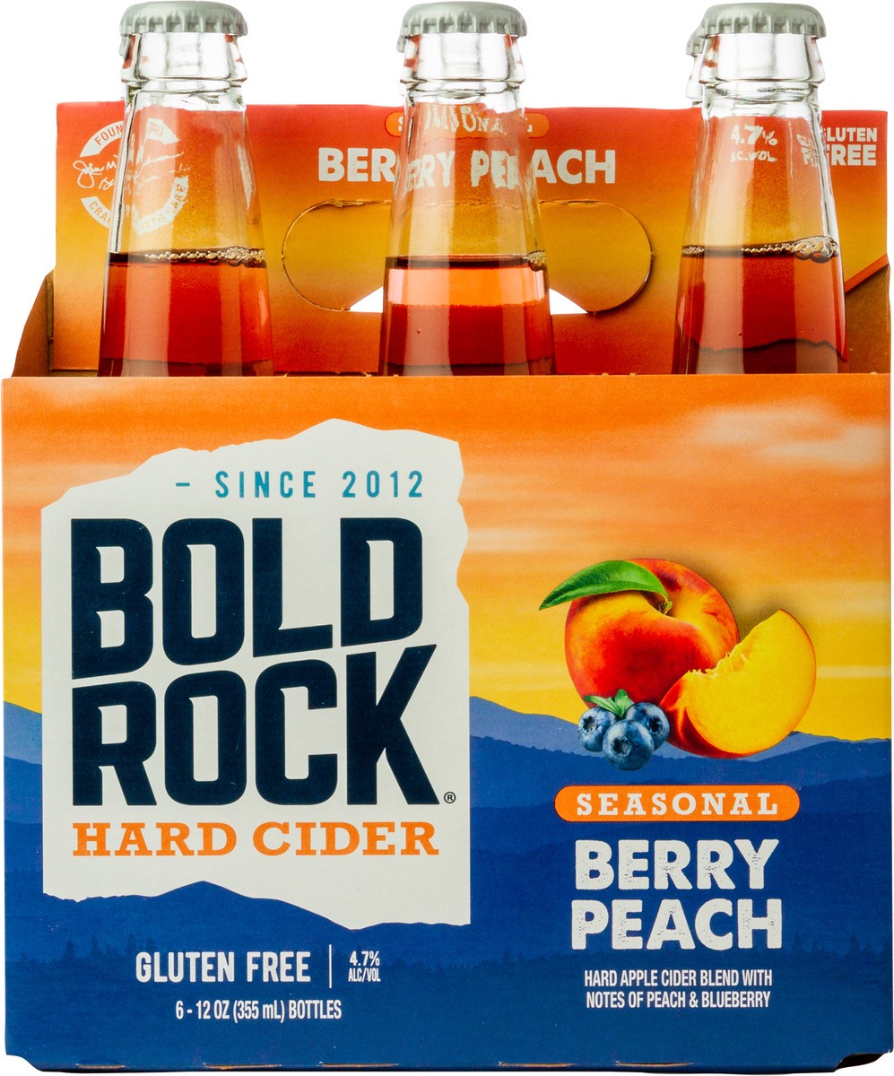 slide 3 of 5, Bold Rock Seasonal Berry Peach 6pk Btl, 6 ct