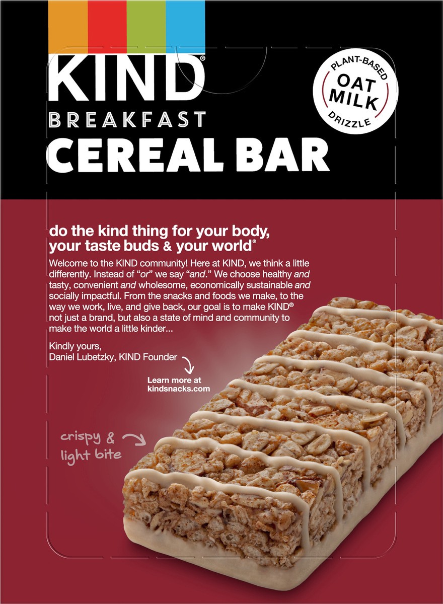 slide 6 of 9, KIND Breakfast Cereal Bars, Gluten Free Snacks, Cinnamon with Almonds, 9.3oz Box (6 Bars), 9.3 oz