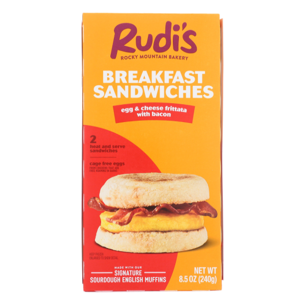 slide 1 of 1, Rudis Bacon Egg And Cheese Sandwich, 8.5 oz