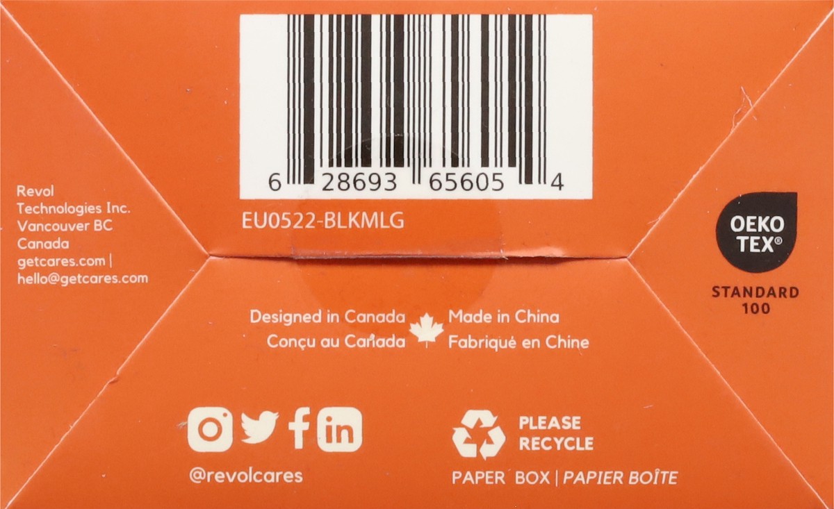 slide 10 of 12, Revol Cares Black Sleep Short MD/LG 1 ea, 1 ct