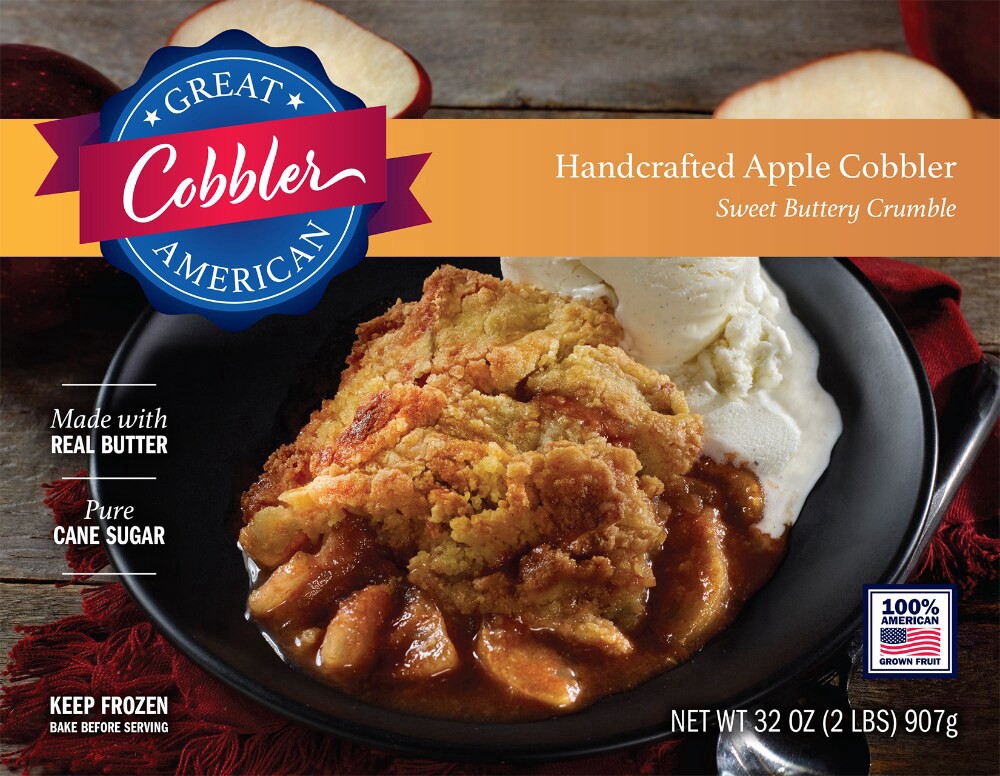 slide 3 of 3, Great American Cobbler Handcrafted Apple Cobbler 32 oz, 32 oz