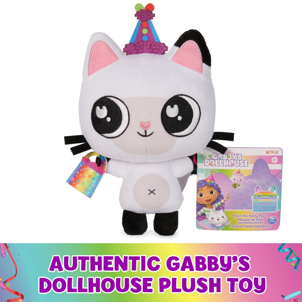slide 3 of 6, Gabby's DollhouseCelebration Series Pandy Paws Purr-ific Party Plush, 1 ct