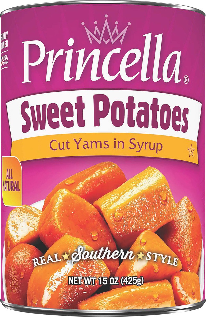 slide 4 of 5, Princella Cut Yams in Syrup Sweet Potatoes 15 oz, 15 oz