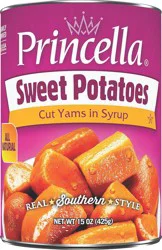 Princella Cut Yams in Syrup Sweet Potatoes - 15 oz