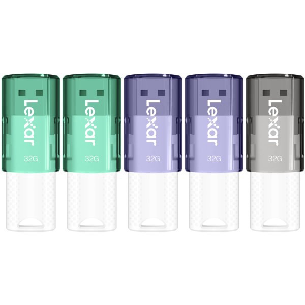 slide 2 of 10, Lexar Jumpdrive S60 Usb 2.0 Flash Drives, 32Gb, Assorted, Set Of 5 Drives, 1 ct