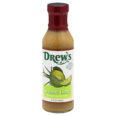 slide 1 of 1, Drew's Thai Sesame Lime Dressing and Quick Marinade, 12 fl oz