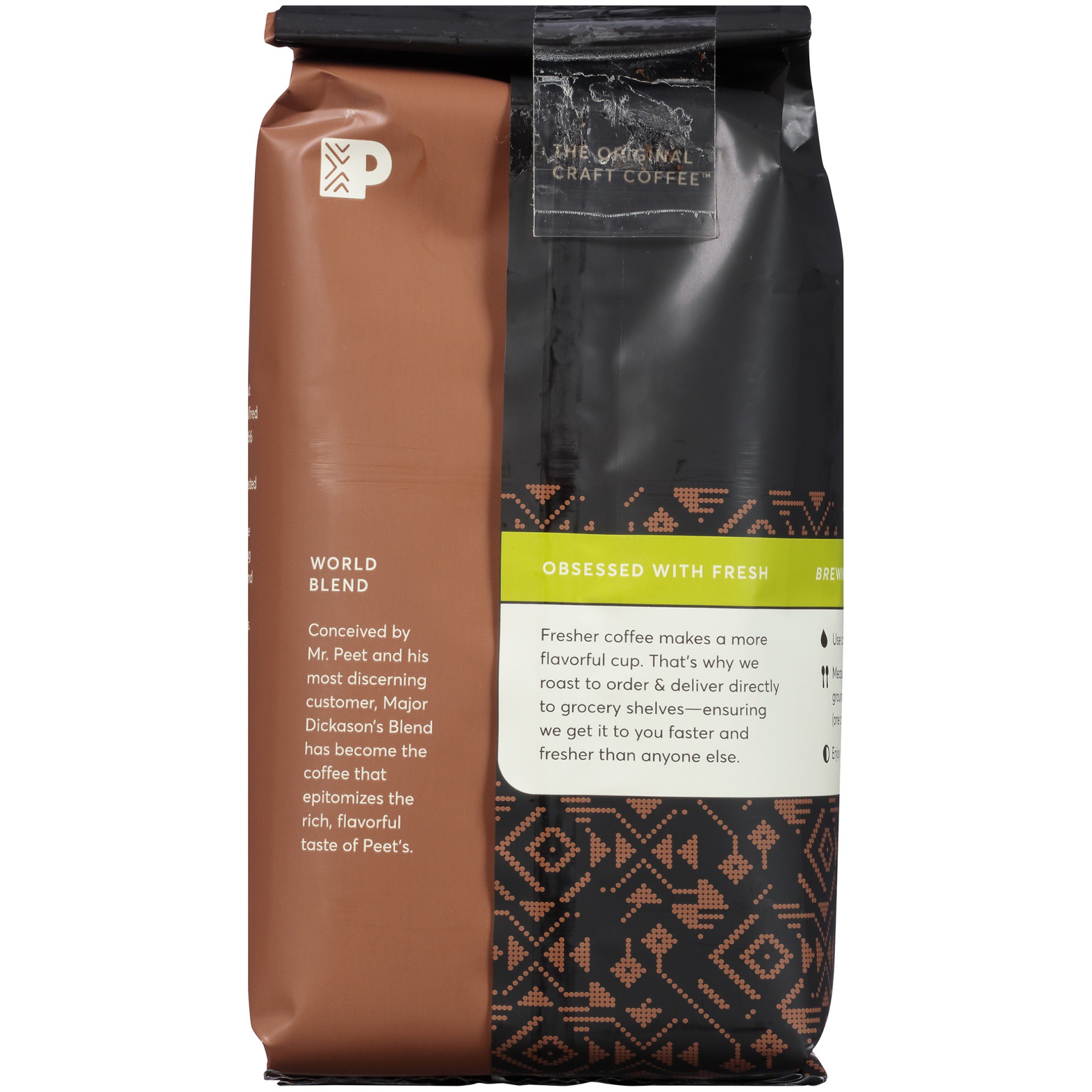 slide 4 of 6, Peet's Coffee Major Dickasons Blend Decaf Dark Roast Ground Coffee - 12 oz, 12 oz