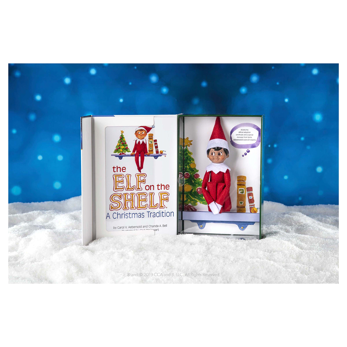 slide 5 of 9, The Elf on the Shelf Elf On The Shelf A Christmas Tradition Book & Brown Eyed Boy Scout Elf, 2 ct