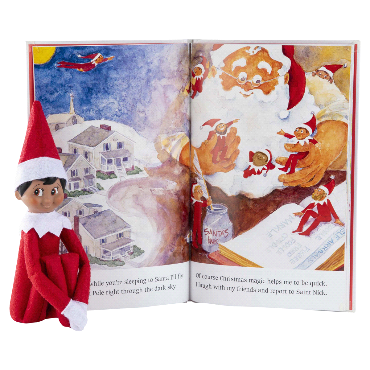 slide 2 of 9, The Elf on the Shelf Elf On The Shelf A Christmas Tradition Book & Brown Eyed Boy Scout Elf, 2 ct
