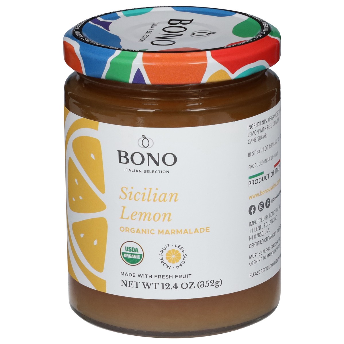 slide 6 of 13, Bono Organic Sicilian Lemon Marmalade 12.4 oz, 12.4 oz