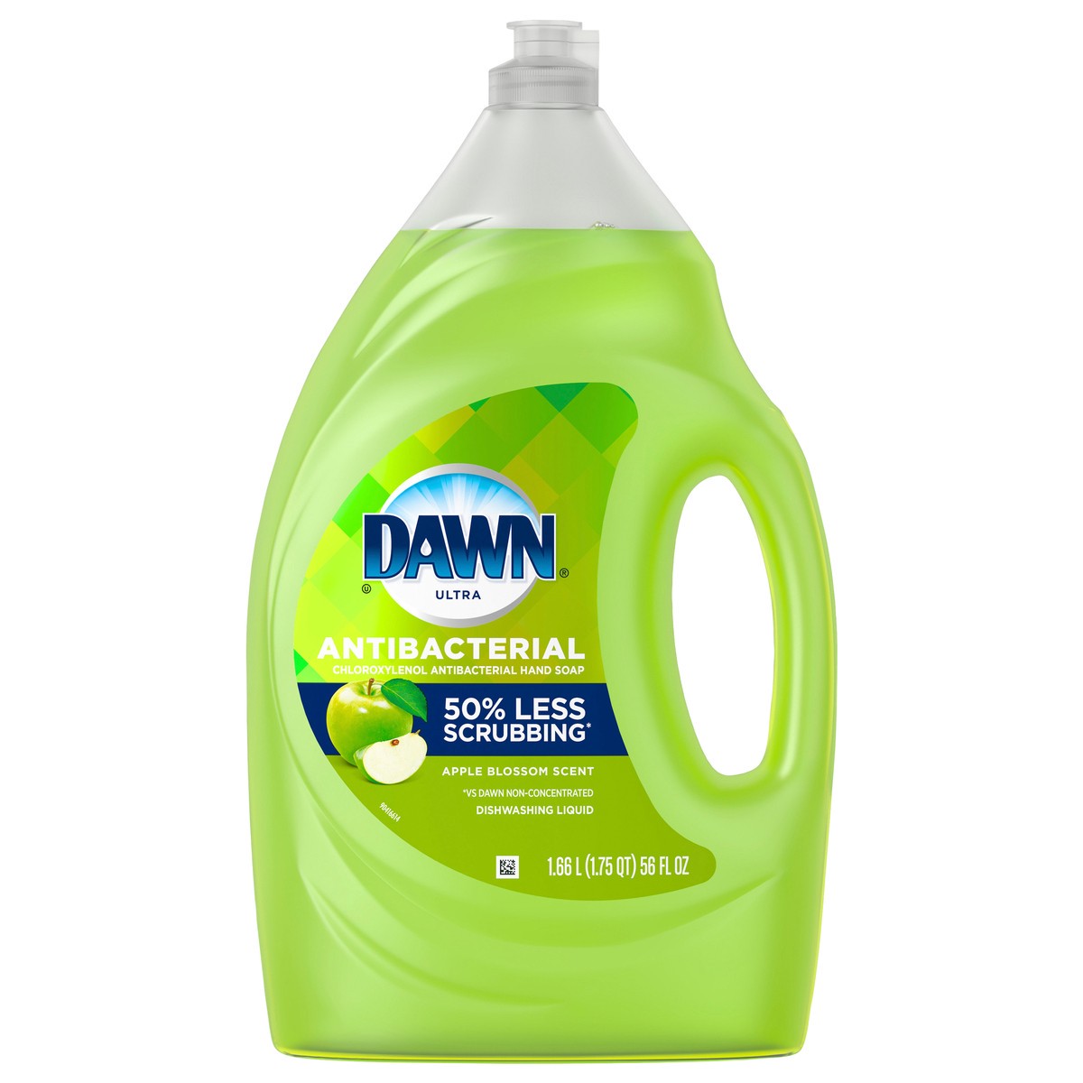 slide 1 of 2, Dawn Ultra Antibacterial Dishwashing Liquid Dish Soap, Apple Blossom Scent, 56 fl oz, 56 fl oz