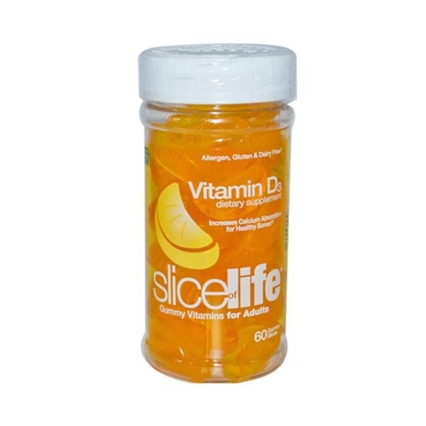 slide 1 of 1, Slice of Life Vitamin D3 1000 IU Adult Gummy Slices, 60 ct