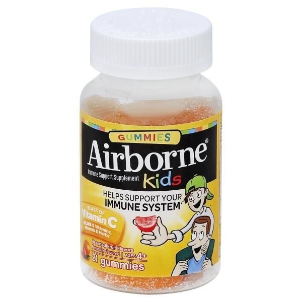 slide 1 of 1, Airborne Kids Citrus Immune Support Gummies, 21 ct