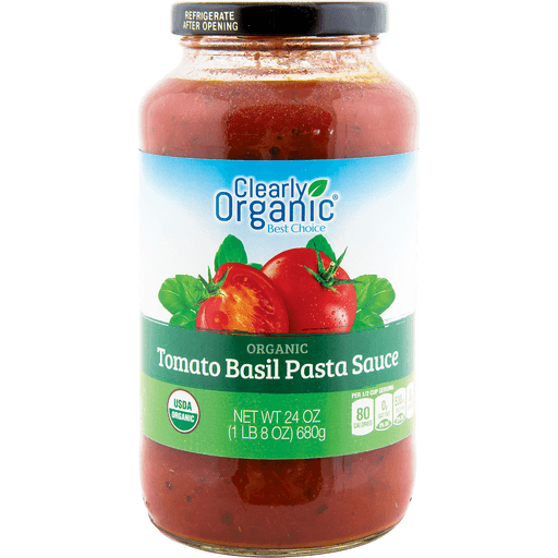 slide 1 of 1, Clearly Organic Tomato And Basil Pasta Sauce, 24 oz