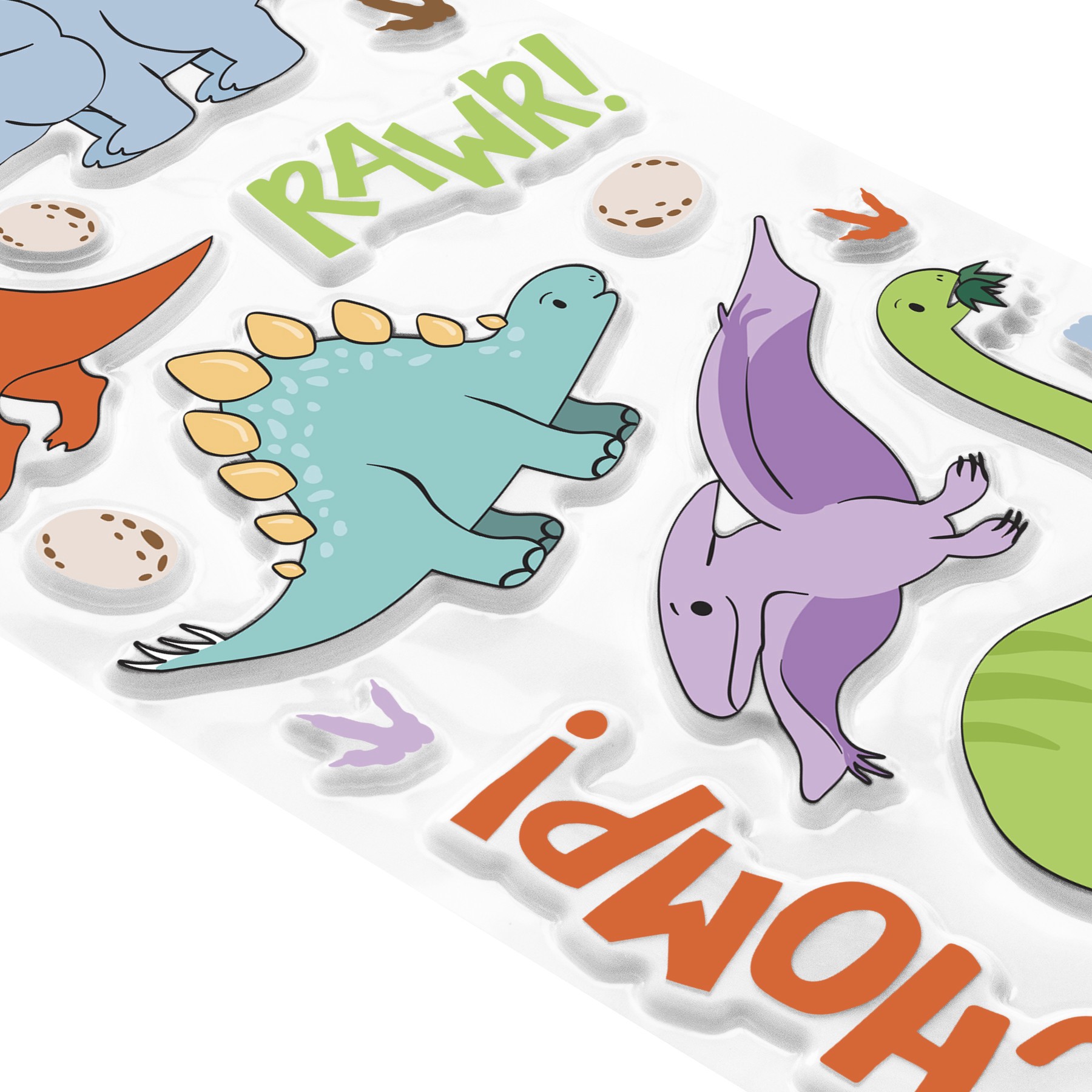 slide 2 of 4, Dino Puffy Stickers By Recollections, 3.875 in x 7 in