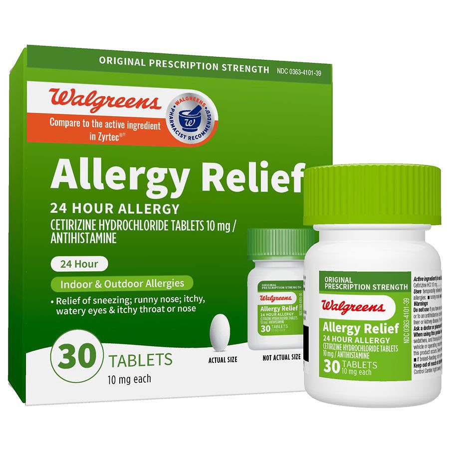 slide 2 of 5, Walgreens Wal-Zyr Cetirizine Hydrochloride Tablets, 14 ct