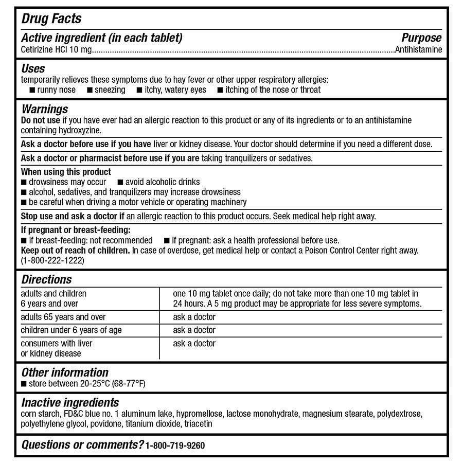 slide 3 of 5, Walgreens Wal-Zyr Cetirizine Hydrochloride Tablets, 14 ct