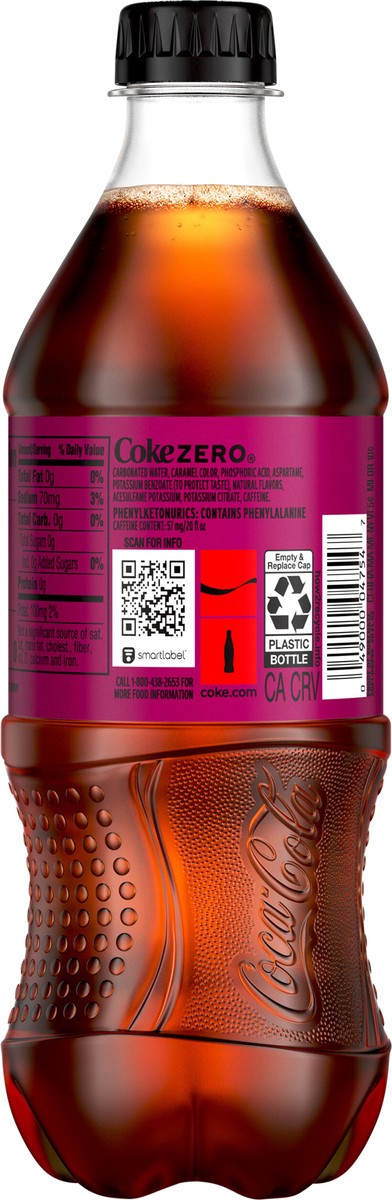 slide 3 of 7, Cherry Coke Zero Sugar, 20 fl oz