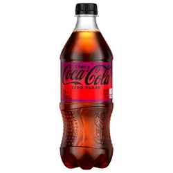 Coca-Cola Zero Sugar Cherry Soda Soft Drink Bottle, 20 fl oz