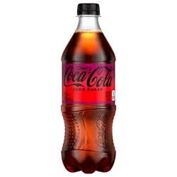 Coca-Cola Zero Sugar Cherry Soda Soft Drink Bottle, 20 fl oz