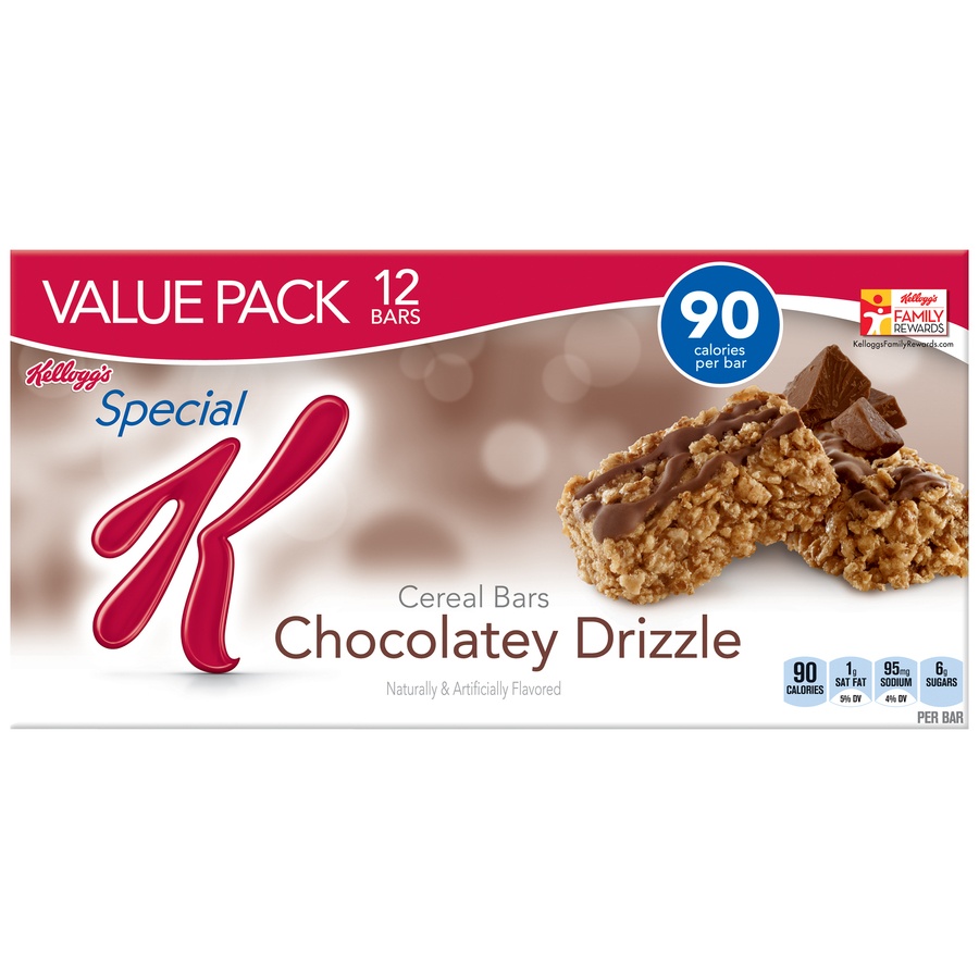 slide 1 of 6, Kellogg's Special K Chocolatey Drizzle Cereal Bars, 12 ct; 9.3 oz
