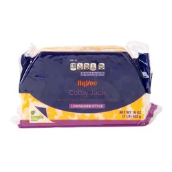 Hy-vee Colby Jack A Blend Of Colby And Monterey Jack Longhorn Style Cheeses