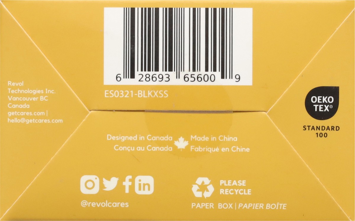 slide 10 of 13, Revol Cares Black Bikini Brief XSM/SM 1 ea, 1 ct