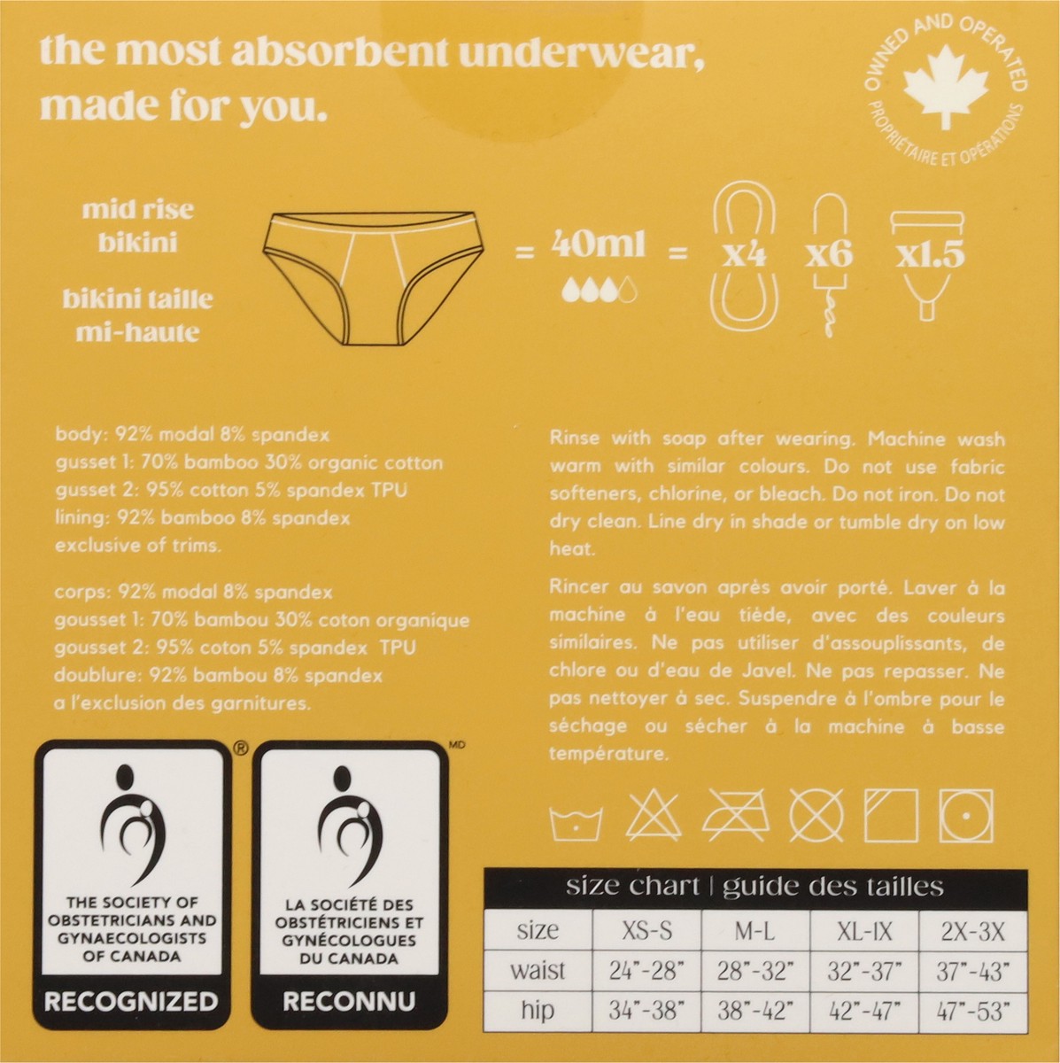 slide 4 of 13, Revol Cares Black Bikini Brief XSM/SM 1 ea, 1 ct