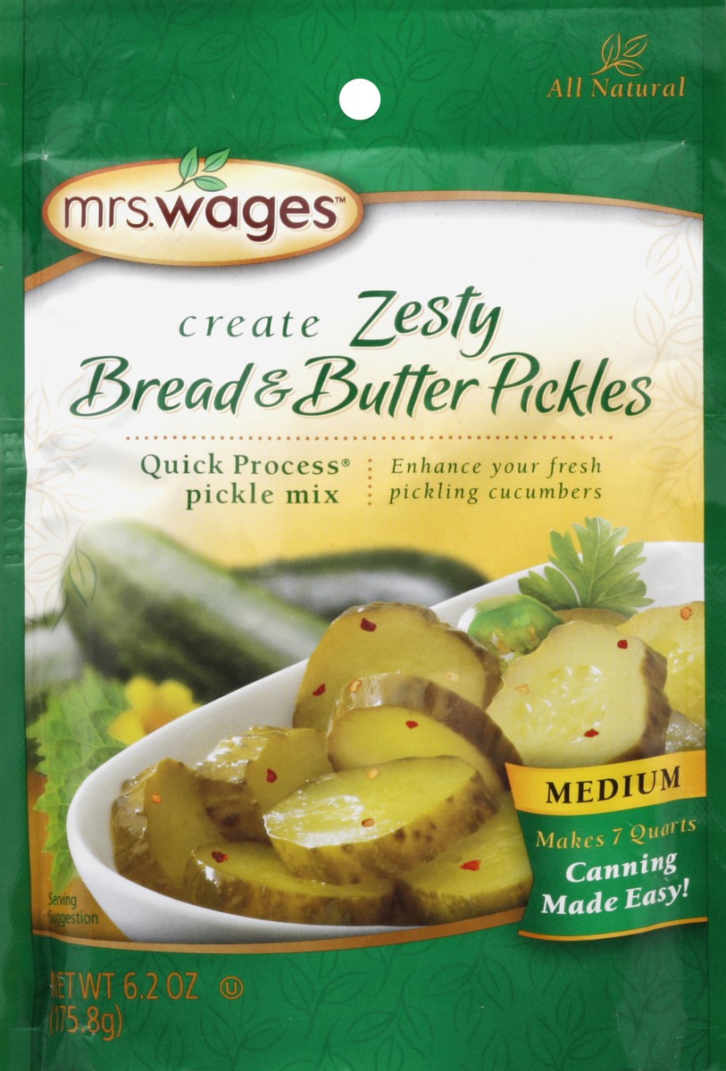 slide 2 of 2, Mrs. Wages Zesty Bread 'N Butter Pickle Mix, 6.2 oz