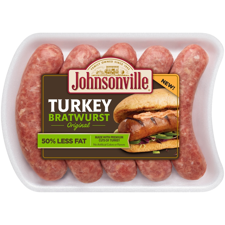 slide 1 of 2, Johnsonville Orignal Turkey Bratwurst, 16 oz