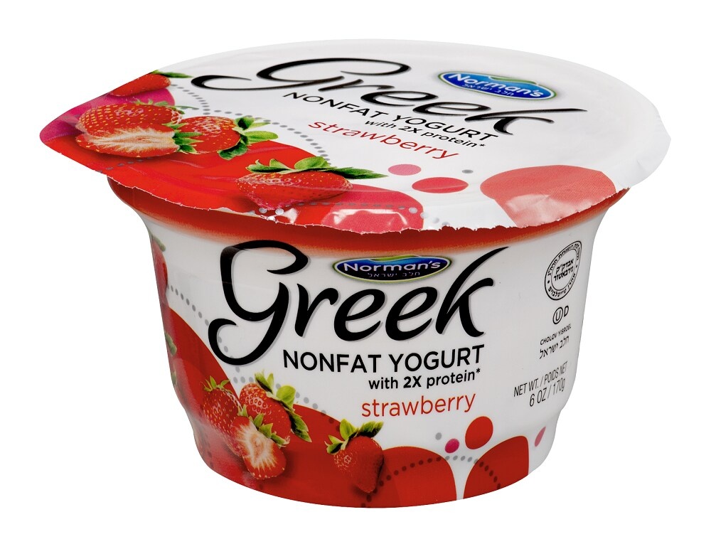 slide 1 of 1, Norman's Strawberry Greek Yogurt - 6 Oz, 6 oz