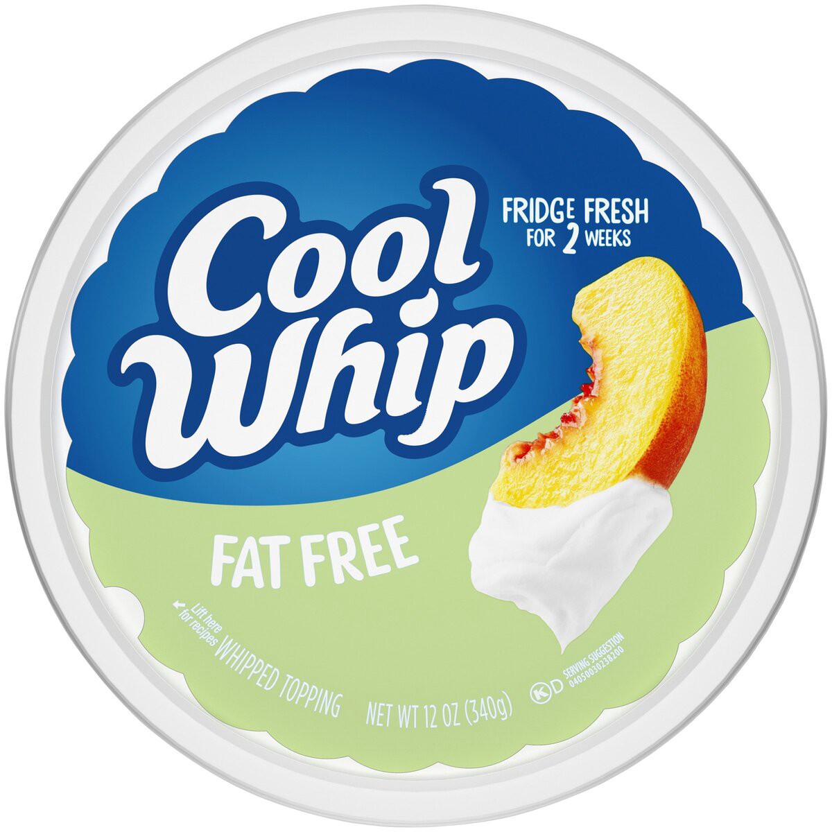 slide 5 of 9, Cool Whip Fat Free Whipped Topping Tub, 12 oz