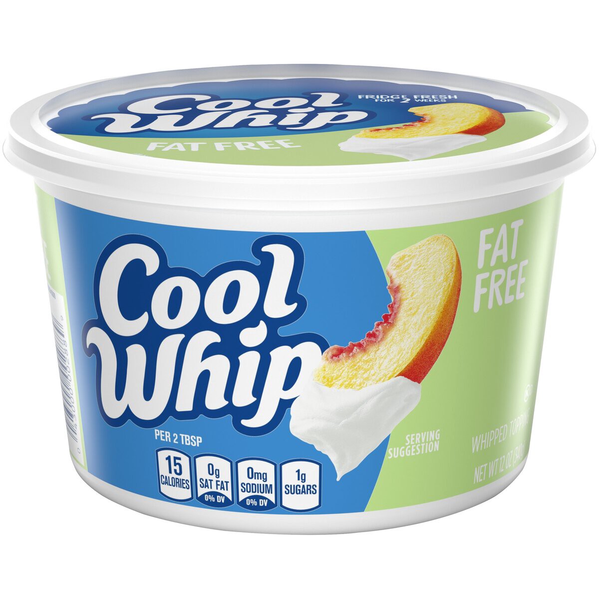 slide 1 of 9, Cool Whip Fat Free Whipped Topping Tub, 12 oz