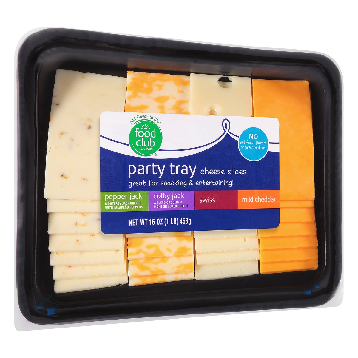 slide 8 of 9, Food Club Party Tray Cheese Slices 16 oz, 16 oz