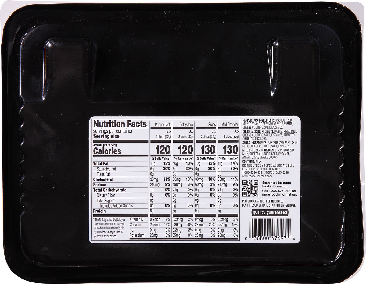 slide 9 of 9, Food Club Party Tray Cheese Slices 16 oz, 16 oz