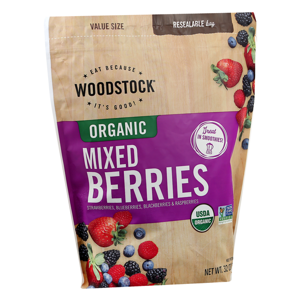 slide 1 of 1, Woodstock Mixed Berries, Organic, Value Size, 32 oz