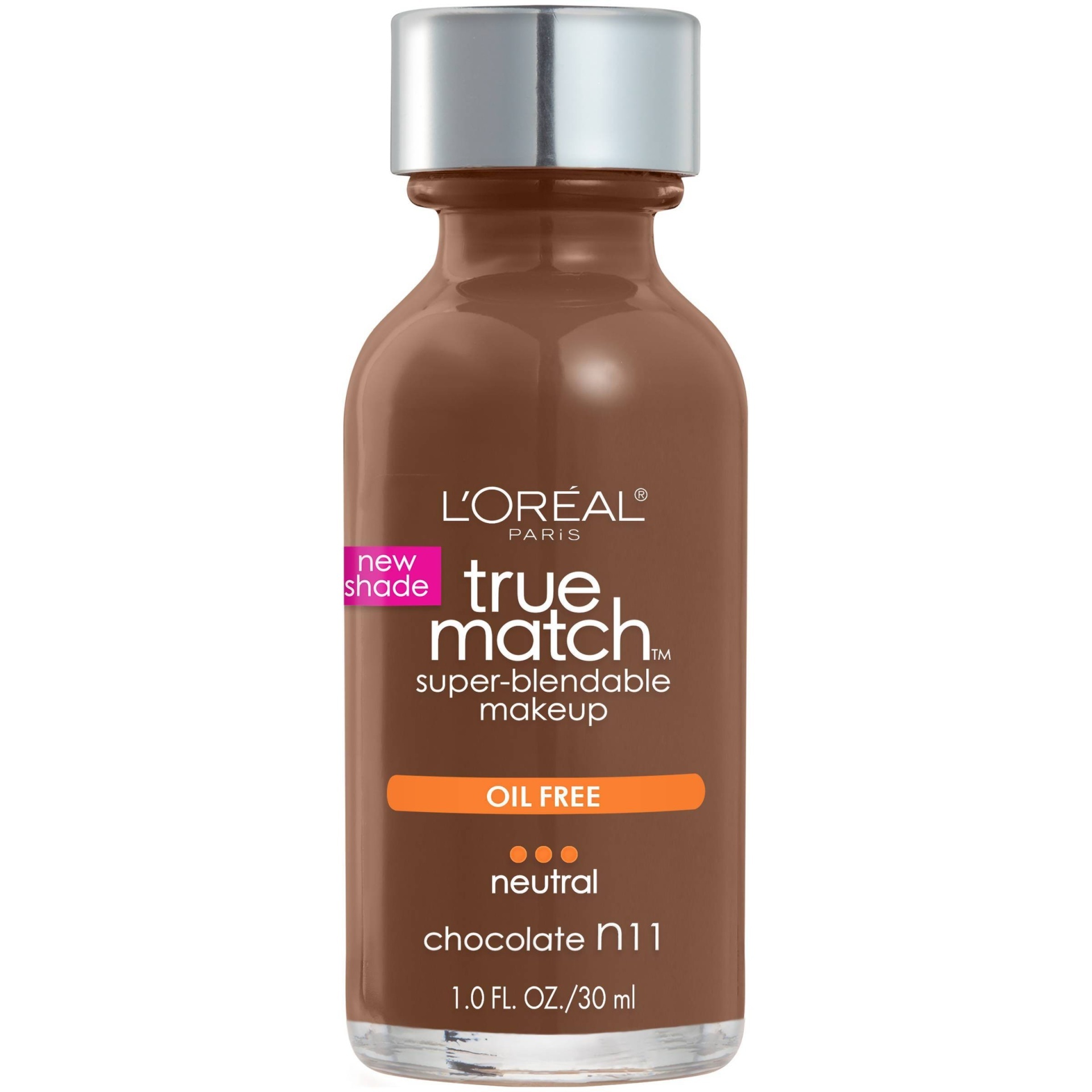 slide 1 of 4, L'Oréal L'Oreal Paris True Match Super-Blendable Foundation Makeup with SPF 17 - N11 Chocolate - 1 fl oz, 1 oz