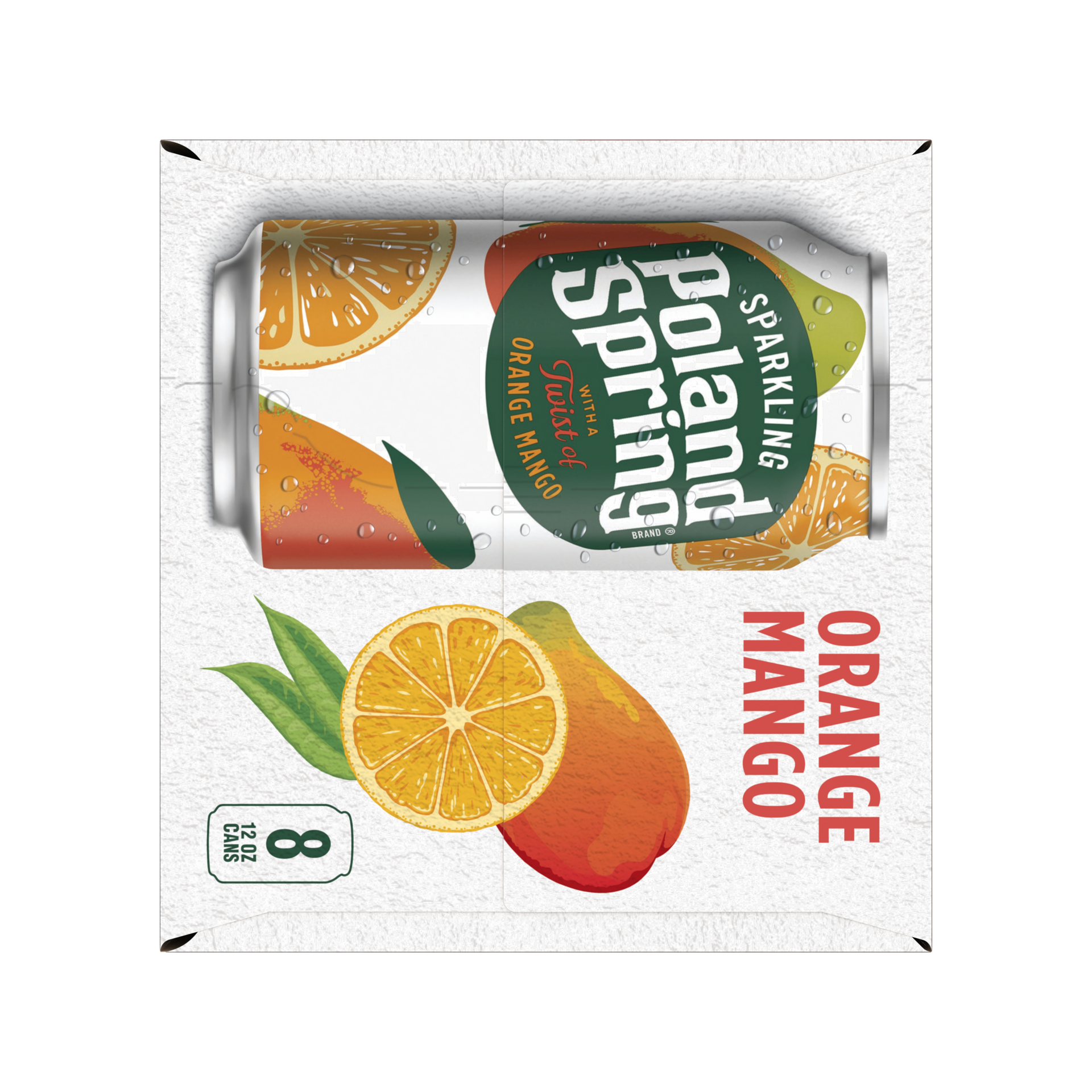 slide 5 of 5, Poland Spring Sparkling Water, Orange Mango- 12 oz, 12 oz