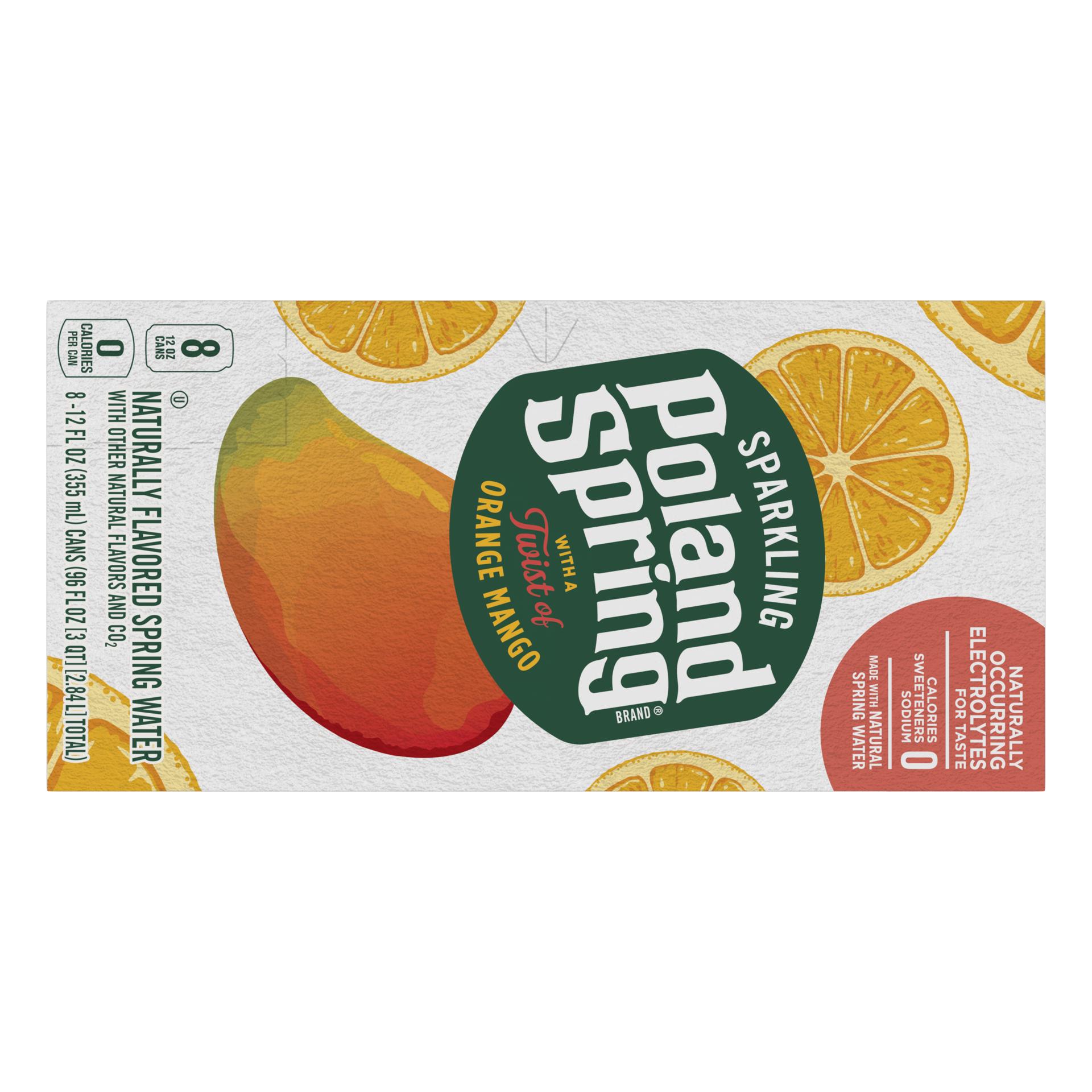 slide 1 of 5, Poland Spring Sparkling Water, Orange Mango- 12 oz, 12 oz