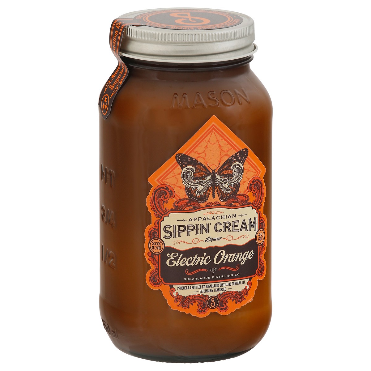 slide 6 of 9, Sugarlands Distilling Company Appalachian Sippin’ Cream Electric Orange Liqueur 1 ea, 750 ml