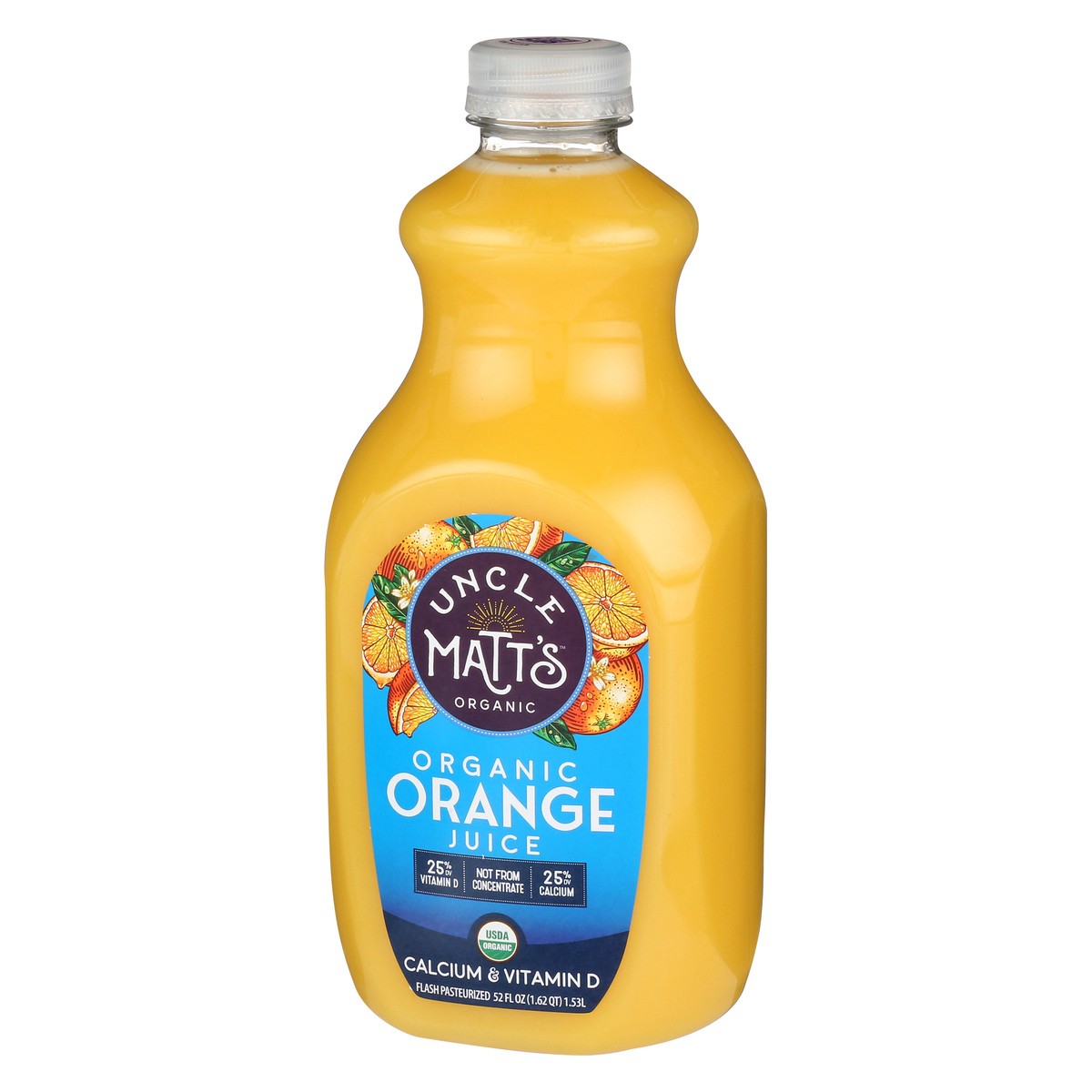 slide 3 of 8, Uncle Matt's Organic Orange Juice with Calcium & Vitamin D, 52 fl oz