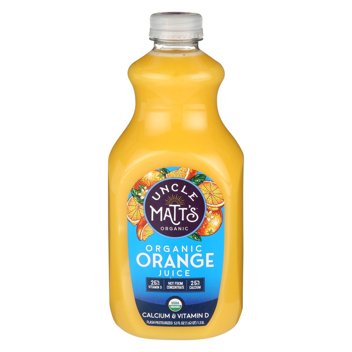 slide 1 of 8, Uncle Matt's Organic Orange Juice with Calcium & Vitamin D, 52 fl oz