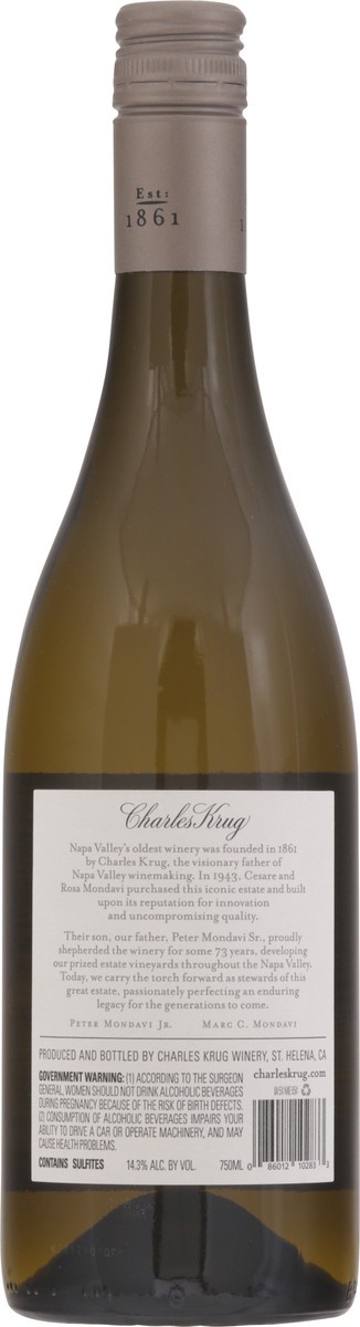 slide 6 of 9, Charles Krug Napa Valley Carneros Chardonnay 750 ml, 750 ml