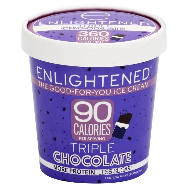 slide 1 of 1, Enlightened Triple Chocolate Ice Cream, 16 fl oz