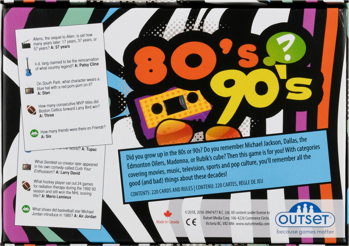 slide 5 of 9, Outset Media 80's & 90's Trivia Game, 1 ct