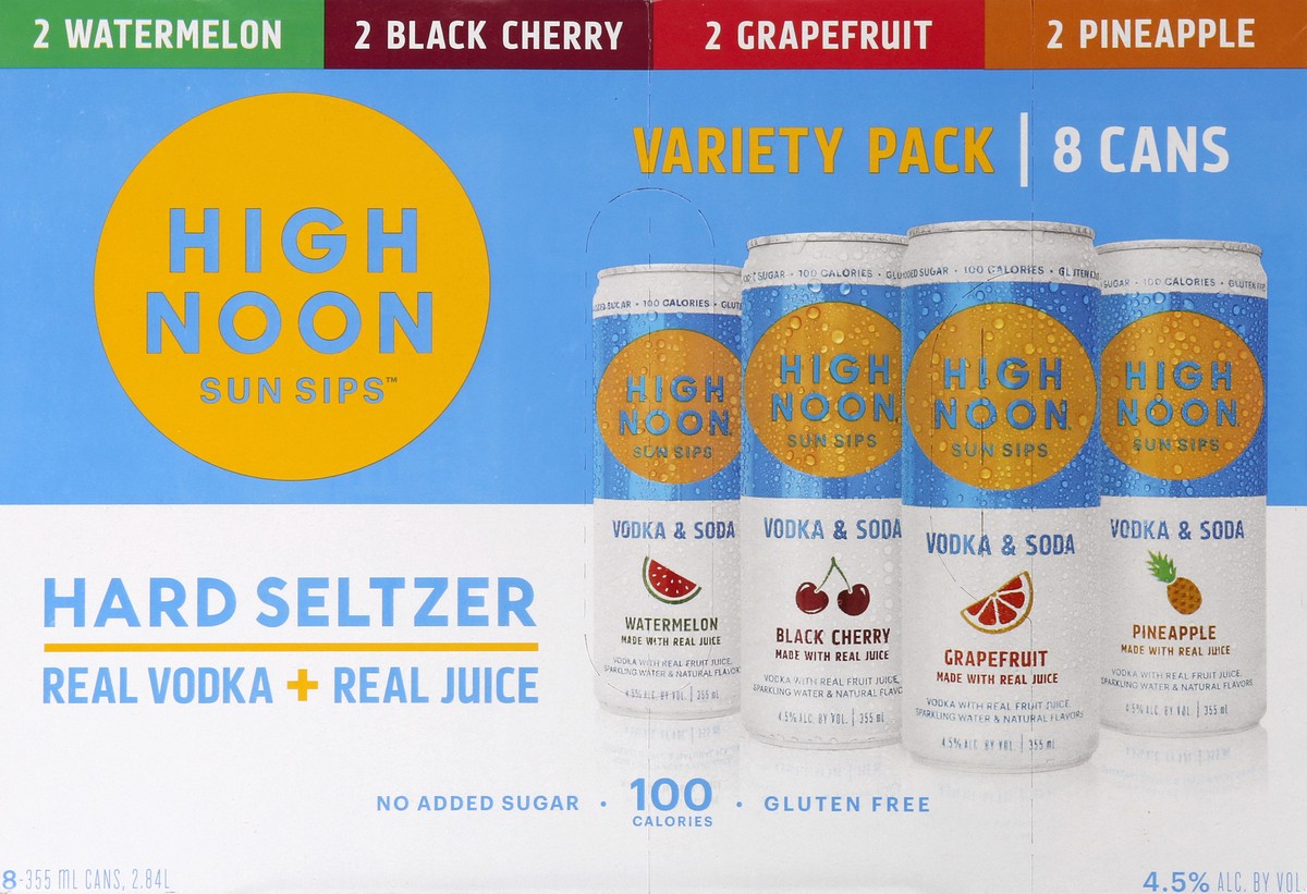 slide 2 of 9, High Noon Seltzer, 12 oz