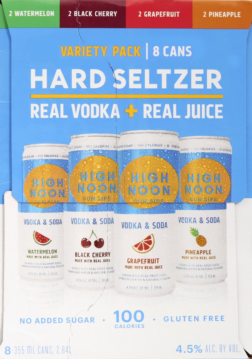 slide 3 of 9, High Noon Seltzer, 12 oz