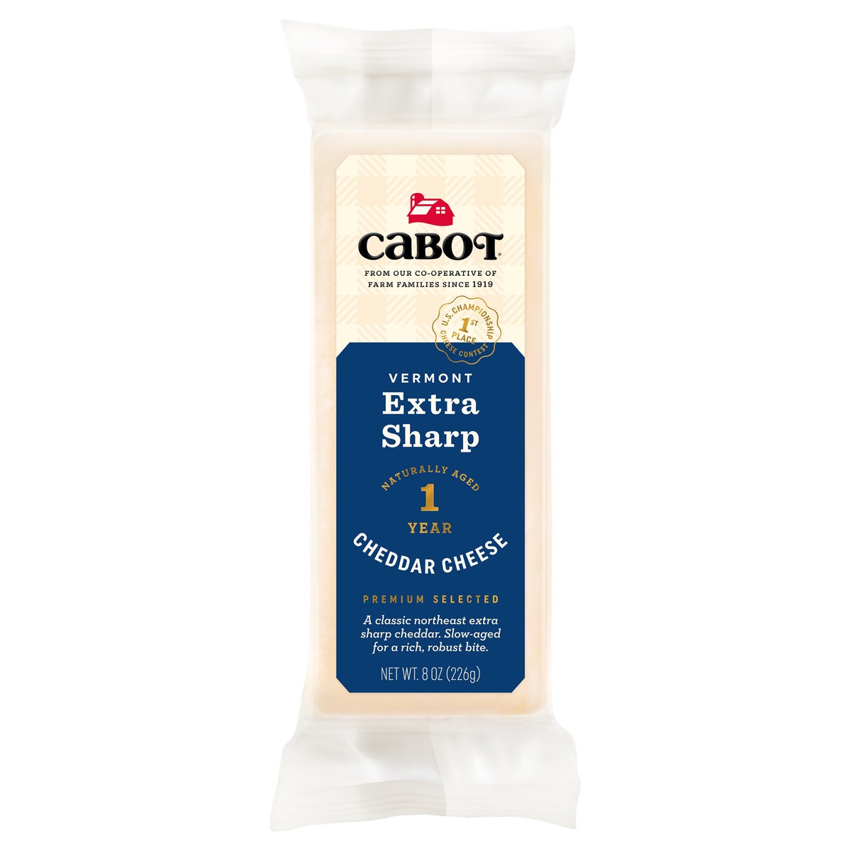 slide 1 of 10, Cabot Extra Sharp White Cheddar Parchment Bar, 8 oz