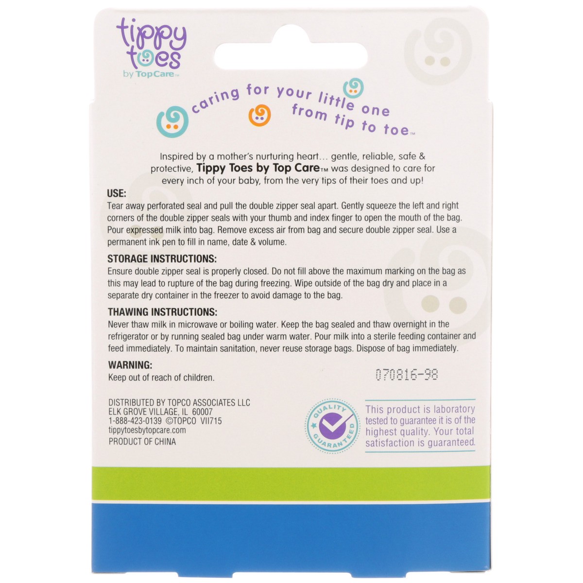 slide 8 of 9, Tippy Toes 6 Fl Oz Breast Milk Storage Bags 50 Bags, 50 ct