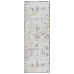 Gertmenian Zavier Sarouk Washable Runner, 26x72, Beige